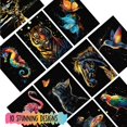 thumbnail image 4 of Libro de arte para rascar de animales para adultos - Arte para rascar de la serie de animales coloridos | Arte de lámina de pintura para rascar para adultos | Libros de la serie de animales para rasca, 4 of 5