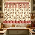 thumbnail image 6 of Oven Skirt Curtain,Farmhouse Tie Top Oven Curtain with Ruffle Trim and Ribbon Bow Ties | Washable Non-Stick Reusable | Dishwasher Cover for Furniture Surface Protection,29.72x21.65 Inch, 6 of 9