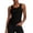 Black-Color, variant on Women's Ribbed Scoop Neck Tank Tops for Casual & Layering Wear - Stretchy Nylon Spandex Sleeveless Blouse Pink L