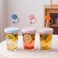 thumbnail image 5 of Cook with Color 6-Piece Reusable Silicone Straw Topper Set, Universal Straw Covers for Tumblers, Multicolor, 5 of 5
