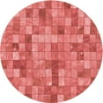 thumbnail image 1 of Ahgly Company Tapis Rond Lavable en Machine Intérieur Rouge Rubis, 4 Pieds Rond, 1 of 7