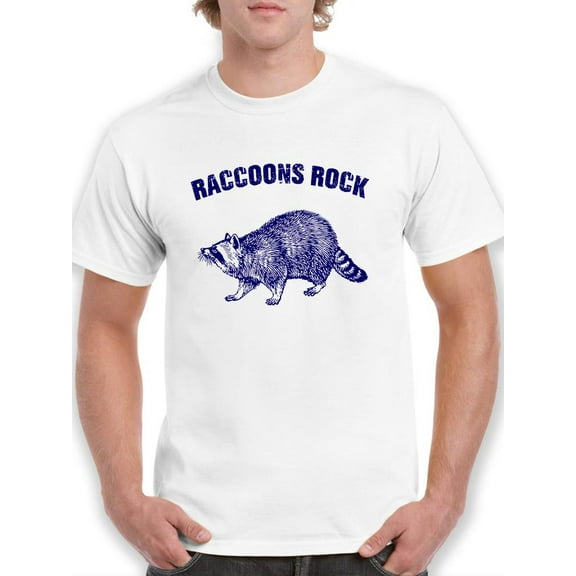 Raccoons Rock T-Shirt Men -Smartprints Designs, Male Medium