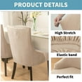 thumbnail image 4 of Velvet Wingback Side Chair Cover Slipcover Stretch Washable Sloping Armchair Accent Chair Protector Seat Cover for Dining Room Banquet Home Party Decor 2PACK, 4 of 12