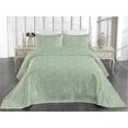 thumbnail image 2 of Ambesonne Art Deco Quilted Bedspread Set 3 Pcs, Pale Green Classic Scales, Twin, Pale Green and White, 2 of 4