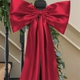 thumbnail image 5 of Christmas Bow Large Satin Ribbon Bow Decorations for Christmas Tree Birthday Party Backdrop Wall Decor Wedding Supplies (Wine), 5 of 7