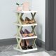 thumbnail image 1 of Estantería de almacenamiento Lisbinx de estilo escandinavo para bricolaje - Organizador multifuncional de 4 niveles para zapatos, plantas y baño | Plástico | Verde/Naranja/Azul | 50 x 26 x 24 cm, 1 of 7