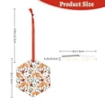 thumbnail image 3 of KLL Foxes and Floral Harmony Pattern Acrylic Christmas Ornaments,1 PCS Xmas Tree Decor with Ribbon 3" Christmas Décor Christmas Pendant for Hanging on Tree & Party Favors-Hexagon, 3 of 7
