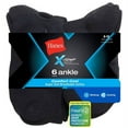 thumbnail image 2 of Hanes Men's X-Temp Comfort Cool Ankle Socks 6-Pack, 2 of 5