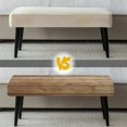 thumbnail image 6 of Psesaysky Wooden Design Dining Bench Cover Anti-Dust Stretch Bench Cushion Cove with Elastic Edge Home Decor Rectangle Seat Protector for Bedroom, Kitchen, 6 of 7