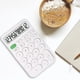 thumbnail image 3 of Calculadora de con de botón portátil de 12 dígitos calculadora calculadora electrónica para , blanco Yotijar minicalculadora, 3 of 10