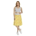 thumbnail image 2 of Women's Yellow and Brown Citrus Fruit Lemon A-line Printed Skirt Casual Wear, XL, Yellow Pale Brown Khaki, by Ambesonne, 2 of 6