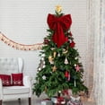 thumbnail image 4 of 19 in Velvet Bows For Christmas Tree,Red Velvet Bow Decor Christmas Tree Topper Decoration, Large Christmas Velvet Bows,Red Velvet Bow For Tree Topper Window Wall Mantle,Home Room Xmas Decoration, 4 of 7