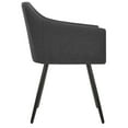 thumbnail image 5 of vidaXL Modern Fabric Upholstered Dining Chair with Metal Legs, Gray, 5 of 8