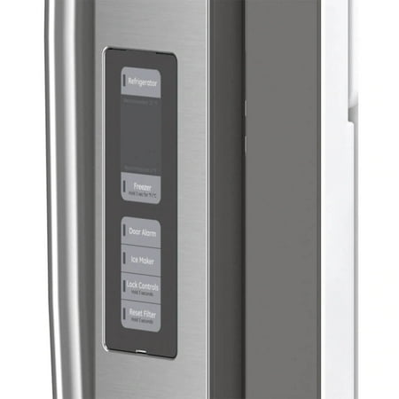 GE - 23.1 Cu. Ft. French Door Counter-Depth Refrigerator - Black slate