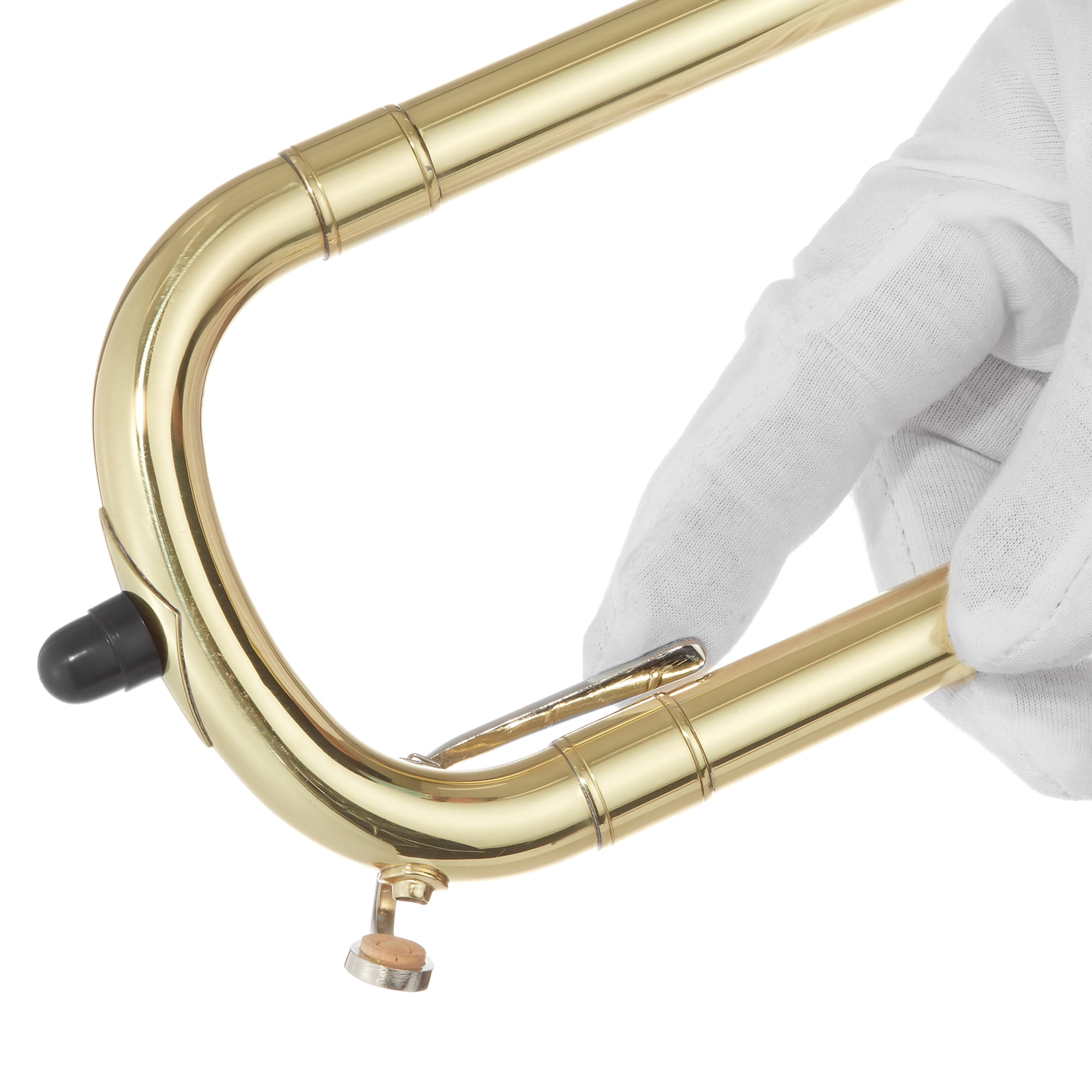 Ashthorpe Bb Tenor Slide Trombone for Students and Beginners, Gold Lacquer Finish