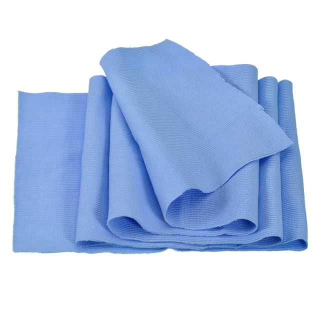 Uxcell Elastic Cuffs Ribbed Trims Cotton Fabric Knit Rib Stretch Tape Cuff Sleeve Waistband for Sewing Sky Blue 39"x8"