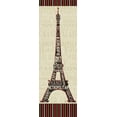 thumbnail image 2 of Pela Studio 7x14 Black Ornate Wood Framed with Double Matting Museum Art Print Titled - Paris City Words I Border, 2 of 4