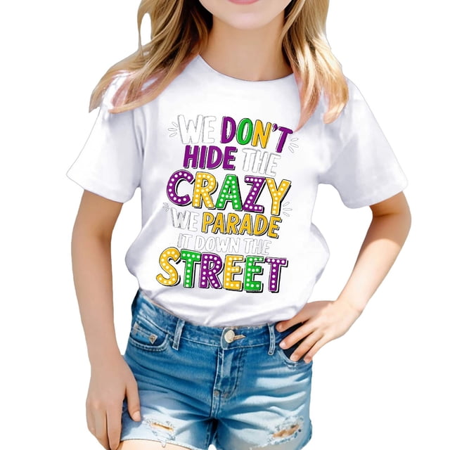 Haut Fille Pack Shorts Léopard Filles T-Shirt Décontracté Imprimé Col Rond Manches Courtes T-Shirt Décontracté