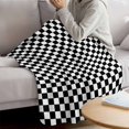 thumbnail image 3 of Black White Plaid Blanket Soft Cozy Warm Throw Blanket for Couch, Plush Fuzzy Flannel Fleece Blankets for Sofa, Modern Buffalo Check Gingham Art Bed Blankets Lightweight Gifts for Women, 30"x40", 3 of 9