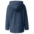 thumbnail image 3 of UKAP Ladies Jacket Plain Coat Solid Color Outwear Hoodie Winter Warm Overcoats Blue M, 3 of 5