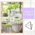thumbnail image 3 of 100 Pcs Triangle Shape Table Number Holders - Wedding & Party Mini Name Card Holders - Silver, 3 of 14