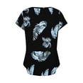 thumbnail image 4 of Tops de Algodón para Mujeres Cuello en V Moda Casual Manga Corta Primavera Verano Top para el Hogar Y Diario, 4 of 6