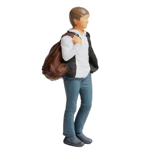 Muñeca de resina de personajes Sunnimix Figura de personas en miniatura 1/87 2 cm