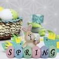thumbnail image 4 of CHALKART Easter Bunny Table Decor Happy Easter Bunny Eggs Tabletop Ornaments Cute Spring Rabbit Statue Centerpieces Decor for Party Home Holiday Decoration, 4 of 5