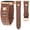 Brown/Rose Gold Buckle, variant on Leather Band Compatible with Apple Watch Band for Women 38/40/41/42/44/45/46/49mm, Studded Heart Charm Designer Strap, Dressy Slim iWatch Band for Series 11/10/9/8/7/6/5/4/SE/Ultra