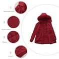 thumbnail image 3 of Veste Mi-Longue Unie pour Femme avec Grand Col et Manteau d'Hiver Chaud, Taille : TG, 3 of 6