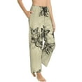 thumbnail image 3 of Kdxio Women's Comfy Stretch Vintage FloralPrint Drawstring Pajama Pants-Small, 3 of 9