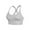 Gray, variant on High Impact Cross Back Sports Bra Women Plus Size Workout Yoga Sports Bras Wireless Support Tank Tops