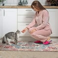 thumbnail image 4 of 2 Piece Bohemian Light Pink Carpet Rug Kitchen Rug Set, Decor Kitchen Rugs, Absorbent Non-Slip Washable Floor Mats, Home Indoor Runner Rugs 17"x47"+17"x30", 4 of 7