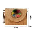 thumbnail image 2 of Bolso tejido bolso bandolera de paja bolso tejido vacaciones, 2 of 5