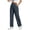 #05 Navy 【Mix & Match: Stock Up on Your Favorite Colors】, variant on Women's Solid Loose Fit Casual Pants With Functional Pockets, Cotton Blend Soft Fabric Straight Leg Trousers For Work Office, Walking, Travel, Comfy Low Rise | TruBelle,Army Green L