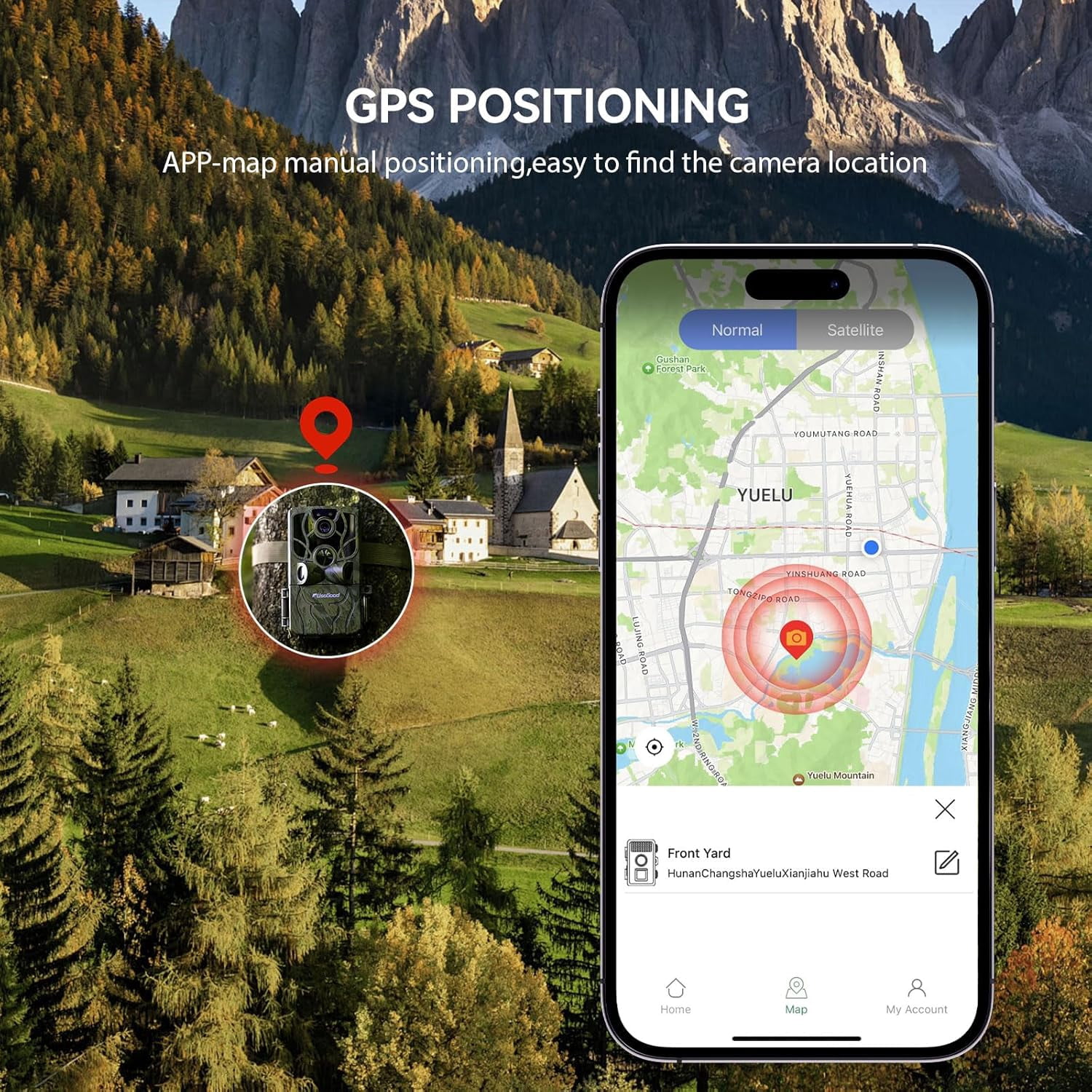 Usogood 4K 48MP WiFi Trail Camera with Phone App, Game Camera with Night Vision Motion Activated IP66 Waterproof, 120°PIR Range for Deer & Wildlife
