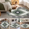 thumbnail image 5 of Round Rugs 3Ft, Sagge Green Boho Round Area Rug Washable Indoor Throw Carpet, Country Southwest Aztec Geometric Small Non Slip Circle Rug for Bedroom Living Room Home Decor Aesthetic, 5 of 8