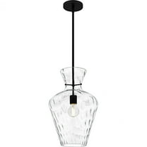 QMP6806MBK Quoizel Lighting Hollis - 1 Light Pendant-18 Inch Tall and 12 Inch Wide-Matte Black Finish