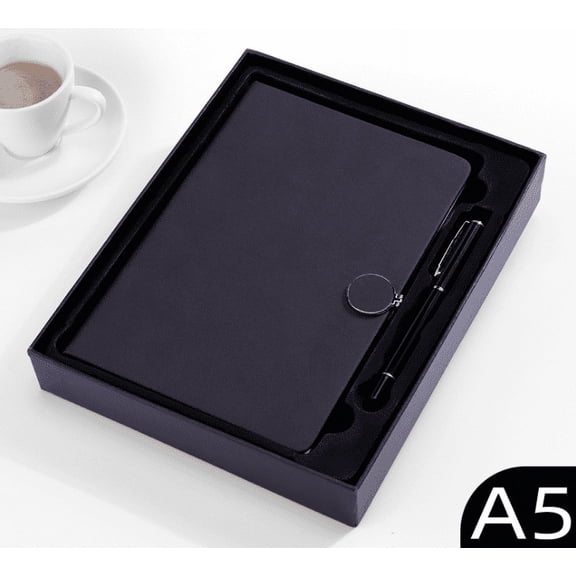 Journals Notebooks, Leather Diary Hardcover Classic Writing Notebook A5 260 Pages Thick Paper Business Gift for Men Women - Black