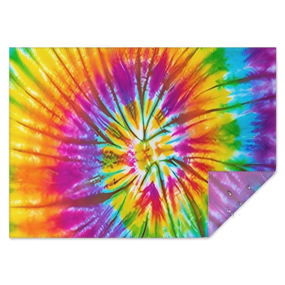 Colorful Tie Dye Pattern Rectangle Tablecloth 60"x84",Waterproof Polyester Rectangle Table Cloth, Wipeable Spillproof Polyester Tablecloth for Dining, Camping, Indoor and Outdoor