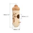 thumbnail image 2 of Uxcell Hummingbird House, Humming Bird Houses Wooden Hummingbird Nest Swing Nest for Outside Hanging, Style 4, 2 of 5