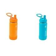 ThermoFlask 16 oz Double Wall Vacuum Insulated Stainless Steel 2-Pack of Water Bottles, Red/Blue