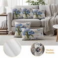 thumbnail image 6 of Blue Tulip Outdoor Waterproof Pillow Covers, Vintage Spring Floral Retro Art Butterfly Wooden Decorative Square Throw Pillowcase Sofa Cushion Sham for Patio/Couch/Chair, 20"x20" 2 Pack, 6 of 8