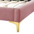 thumbnail image 6 of Modway Sunny Modern Style Performance Velvet King Bed in Dusty Rose Pink, 6 of 10