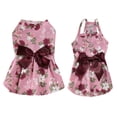 thumbnail image 2 of Dog Dresses Pet Princess Skirts with Ribbon Bowknot, Cute Puppy Sundress Spring Summer Shirts Vest for Small Dogs Cats, Pink Vest, M, 2 of 9