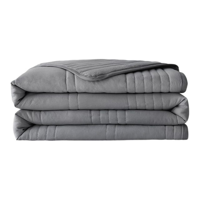 Maplenight Throw Solid Color Washable Conditioning Blanket Summer Cool Blanket Thin Blanket Fiber Blanket Gray