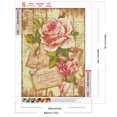 thumbnail image 2 of Pintura de diamante 5D DIY Taladro redondo completo Rosas y letras Decoración para el hogar, 2 of 9