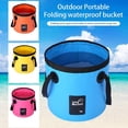 thumbnail image 4 of 12L Collapsible Bucket with Handle, Multifunctional Foldable Water Container, Car Wash Bucket Foldable Water Storage Container for Camping Fishing Beach Gardening, 4 of 8