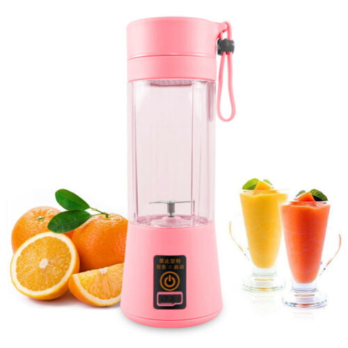 Portable Mini Blender,Smoothie Blender-Two Blades, Travel with USB Batteries,Household Fruit Mixer,Detachable Cup,USB Juicer Cup(Pink) - Walmart.com