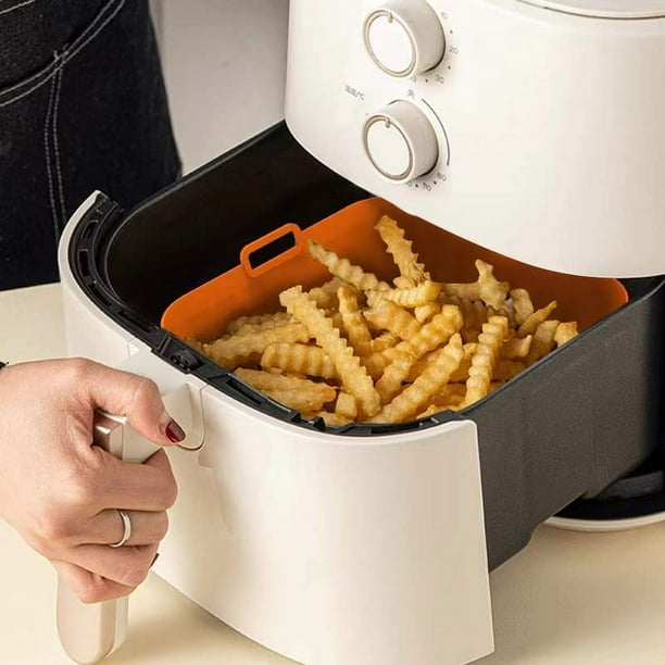 SHAR 21 x 18 x 6.8cm Air Fryer Silicone 2 Pieces Air Fryer Accessory Silicone Fryer Basket Silicone Pot for Airfryer Microwave Cake Pan Steamer